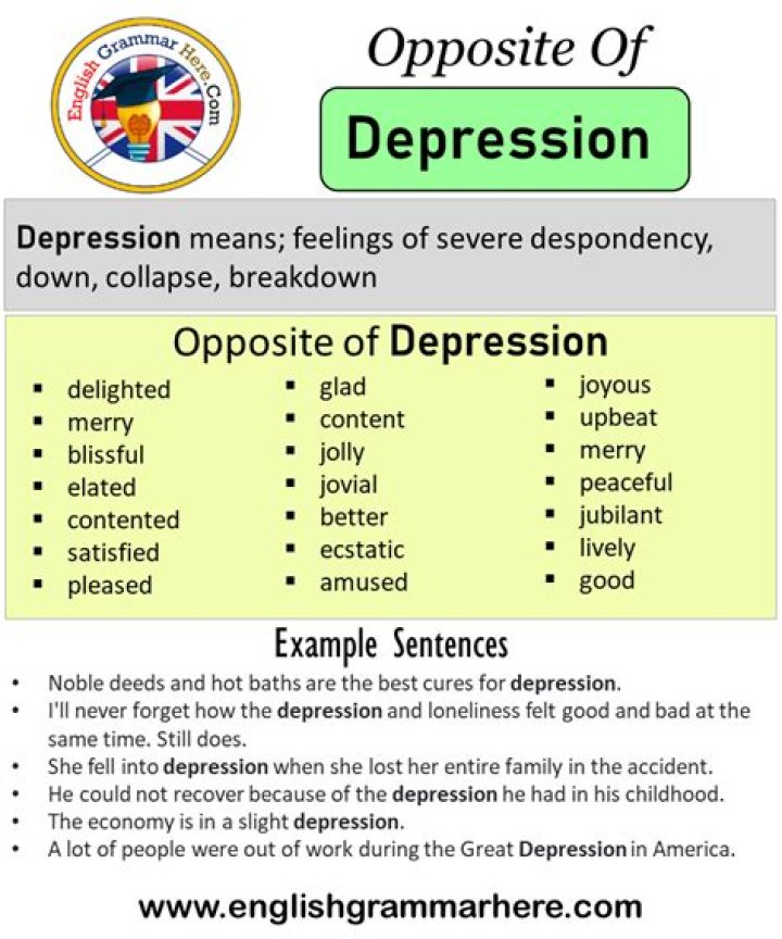 Opposite of depression - How To Discuss
