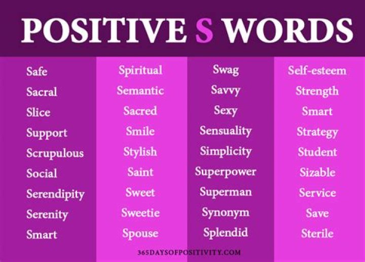 Positive Words That Start With S