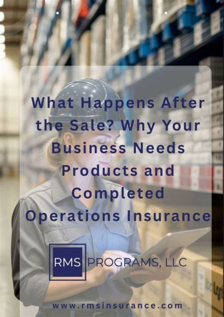 Products and completed operations insurance