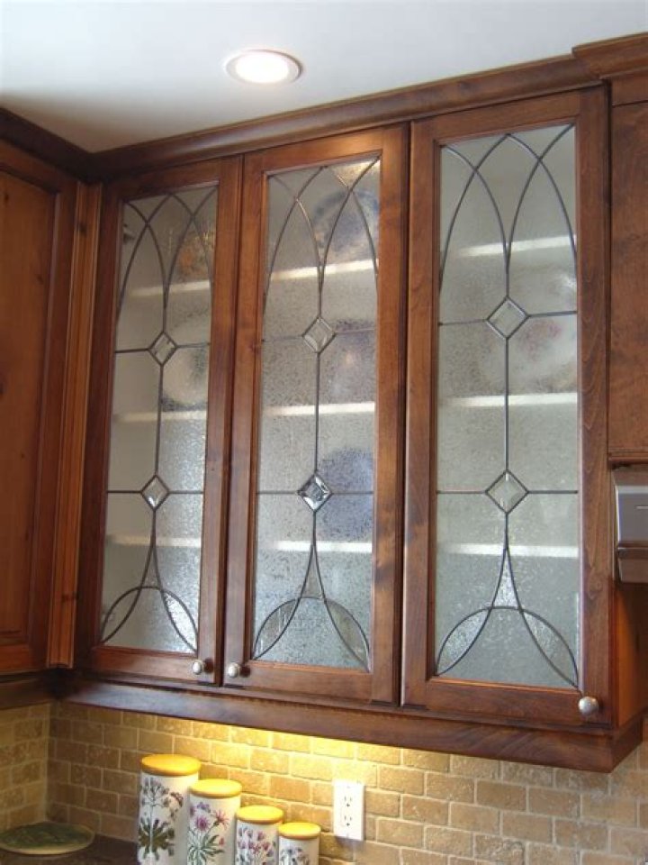 Replacement cabinet doors with glass