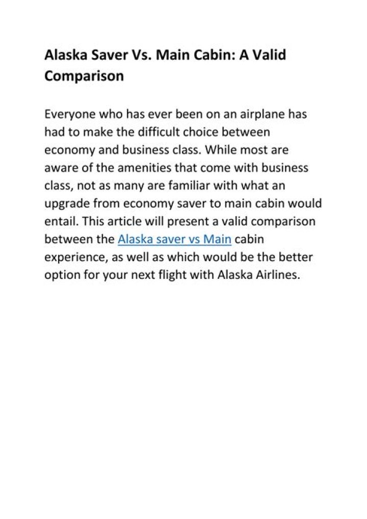 Saver Vs Main Alaska - How To Discuss