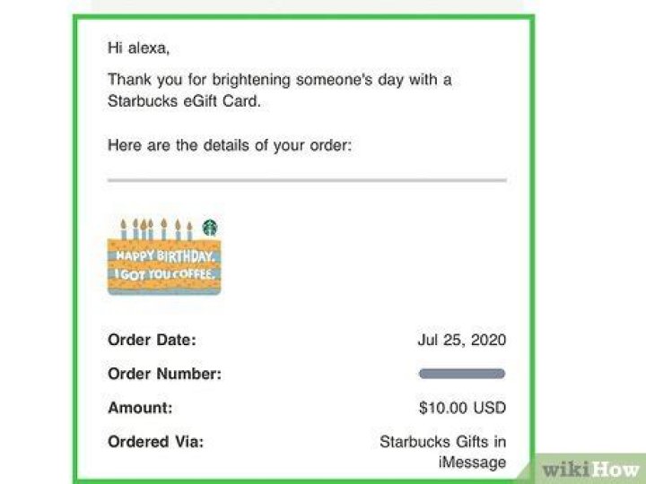 Send starbucks gift card via text