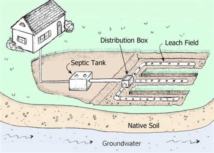 Septic tank drain field layout