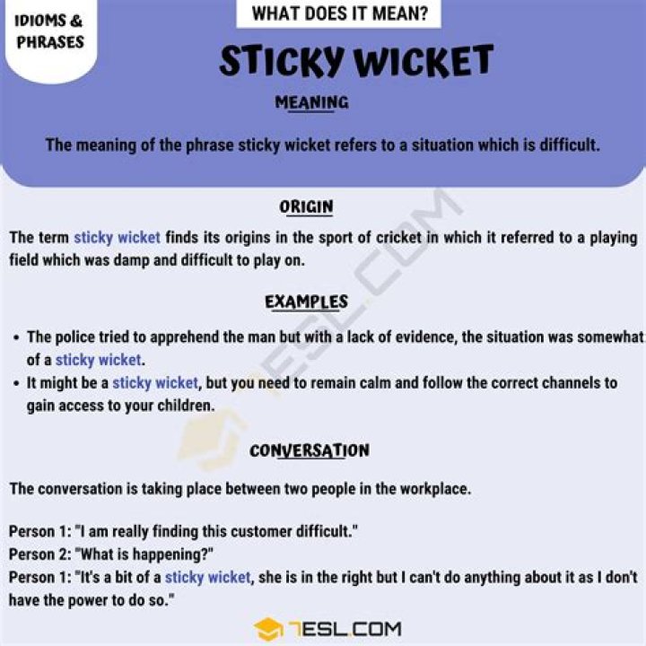 Sticky Wicket Meaning - How To Discuss