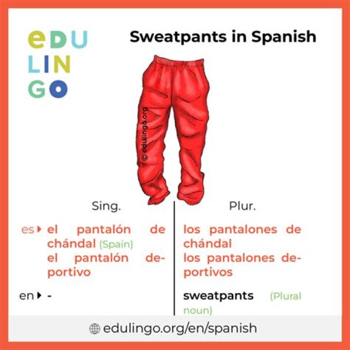 Sweatpants In Spanish - How To Discuss