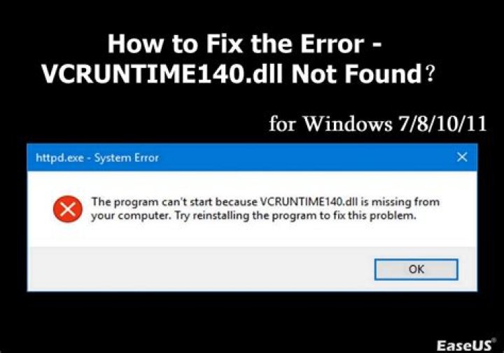 Vcruntime140 dll was not found