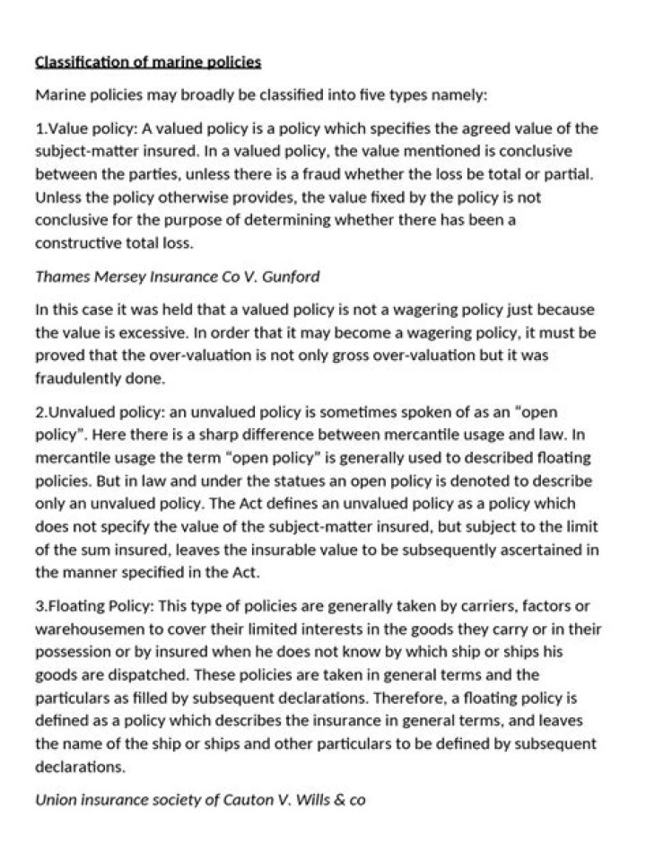 Voyage Policies - How To Discuss