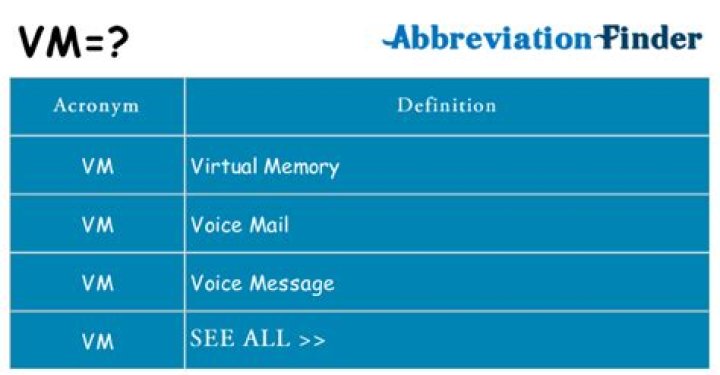 What Does Vm Stand For