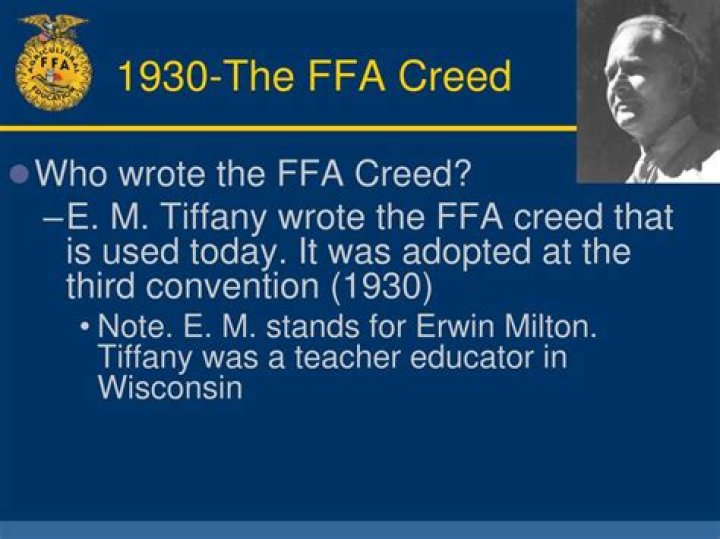 Who Wrote The Ffa Creed